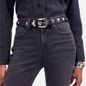 Madewell studded western belt black size small